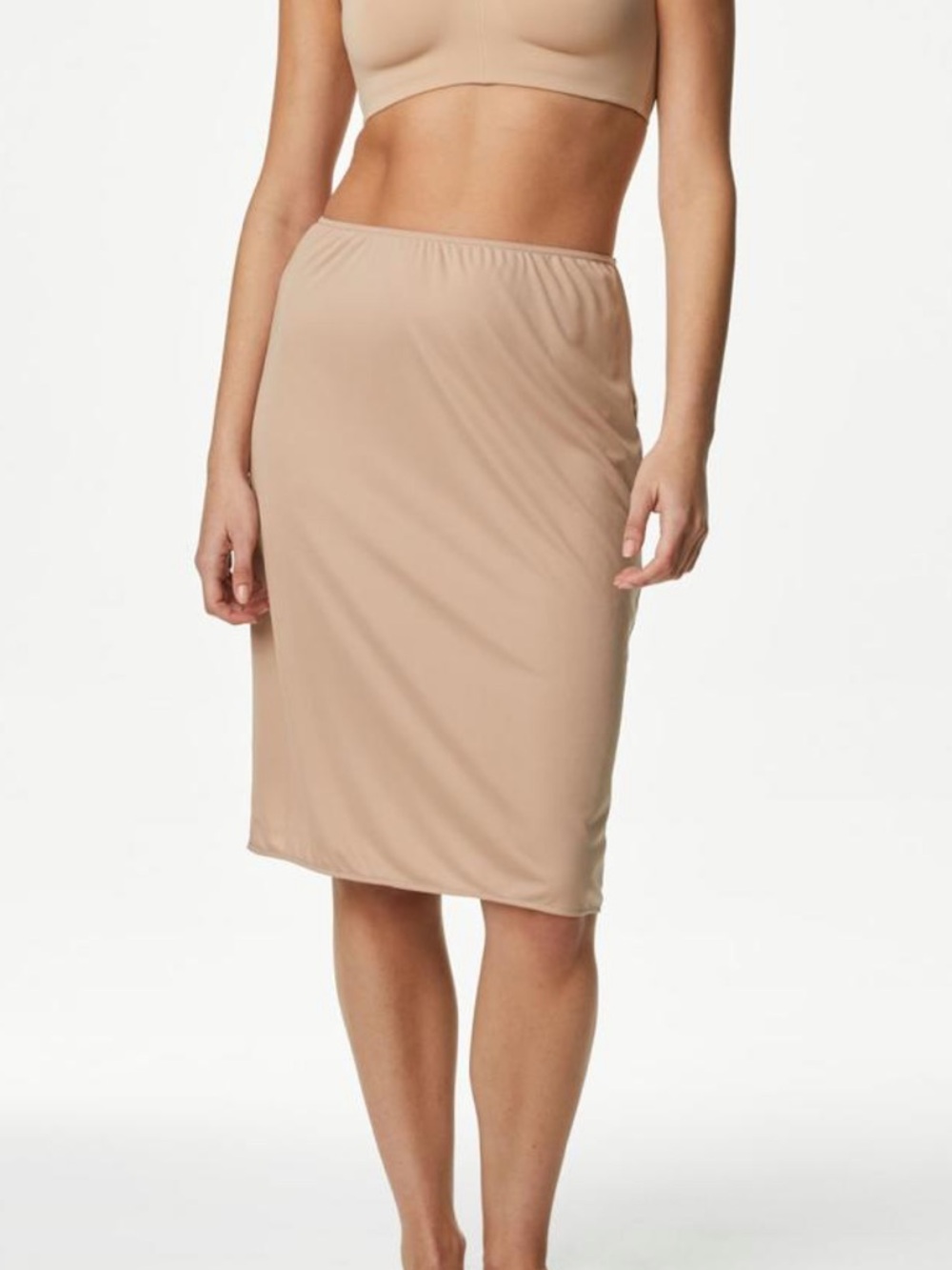 Marks and Spencer Nude Beige Half Slip with Lace Trim